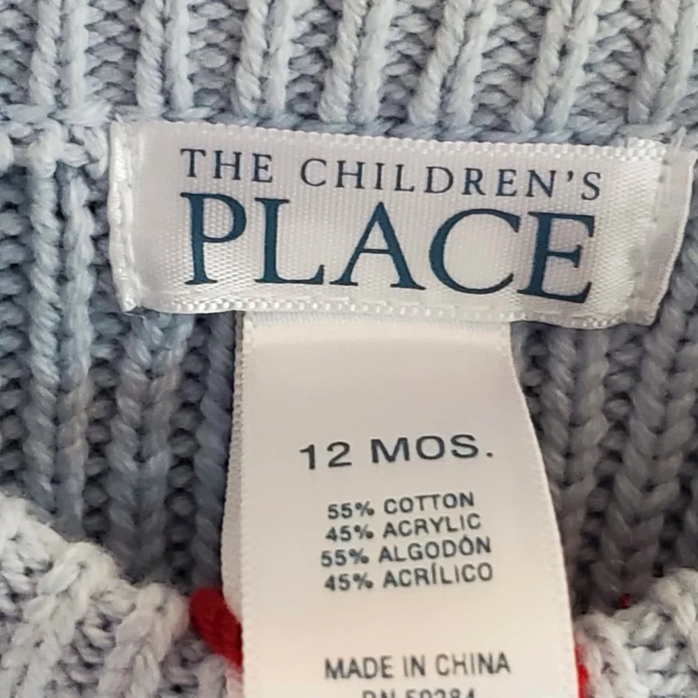 Children's Place blue and white striped sweater 12 Months